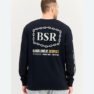 Black Long Sleeve Shirt Sweatshirt BSR UA Under Armour Mens XXL 2XL